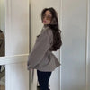 Elegant Woolen Women Short Coat Urban Stand Collar Long Sleeve Belt Pocket Female Outwear Autumn Winter Lady Streetwear