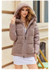 Gasmam Winter Down Jackets Women Warm Pluggable Sleeve Thermal Vest Classic zipper Lacing Design Pocket Hooded Parkas 83369