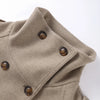 Elegant Women's Short Woolen Coats Stand Collar Double Breasted Long Sleeve Female Jacket Autumn Winter Lady Warm Outwear