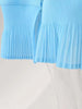 Maxi Pleated Dress For Women Lapel Single Breasted Long Sleeves Color Block Tassel Hem Loose Chic Clothing Autumn 2R5928