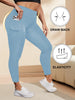 Women's High-Waisted Yoga Pants Plus Size Butt-Lifting Workout Leggings with Pockets Elastic Activewear for Gym & Running