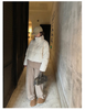 Korean Version of Soft Waxy Lazy Wind Knitting Set Gentle Round Neck Pullover Sweater Wide Leg Pants Two-piece Set Women