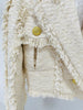 High Street Designer Women's Tassel Fringed Tweed Trimmed Jacket