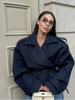 Burgundy Long Trench Coat Women Lapel Double Breasted Belted Waist Cape Collar Overcoat Loose Windbreaker Lady Winter Outerwear