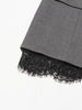 Chic Solid Spliced Lace Edge Blazers for Women Notched Collar Long Sleeve Temperament Designer Coats Female Clothes Style