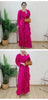Ruffles Pleated Dress Women Round Neck Flare Sleeves Solid Maxi Belt Dresses Party Spring 2AA1502