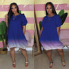 European and American Product, Oversized Women's Clothing, Casual Gradient Dress