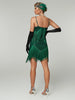 1920s Flapper Roaring Plus Size 20s Great Lady MIni Short Dress Gatsby Fringed Sequin Beaded Lady Mini Tassels Dress