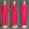 Elegant African Dresses for Women Traditional Dashiki Lace Boubou Plus Size Wedding Party Gown Muslim Kaftan Maxi Dress