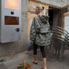 Winter Solid Women Thicken Coat Casual Long Sleeve Hooded Zippers Pleated Female Outwear Elegant Lady Oversize Jacket