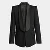 Blazer Women's Shawl Collar Solid Color Long Sleeves Single Button Suit Jackets Tide 7AB8499