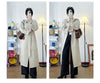 Autumn Simple Style Korean Long Stand-up Collar White Trench Coat Women's Trench