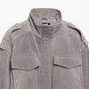 Vintage Stand Collar Women's Coat Full Sleeve Pocket Zippers Loose Lady Short Jackets Autumn Winter Female Streetwear