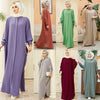 Abaya Dress Muslim Robe Abaya Ramadan Ladies Long Sleeve Islamic Dress Middle East Abayas Women Clothing Without Hijab
