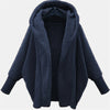 Autumn and Winter Plush Jacket for European and American Women, Solid Color Long Sleeved Hooded Loose Plush Jacket for Women