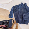 Vintage Print Zip Up Jacket 2 Piece Set Stand Collar Loose Coat High Waist Casual Shorts Women Autumn Retro Suit