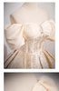 Champagne French Engagement Toast Dress, Bride's Evening Gown, Women's One Shoulder Coming of Age Princess Dress