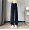 High Waist Retro Corduroy Stripe Women's Pants Fall Straight Causal Full Length Vintage Pockets All Match Japanese Y2k Trousers