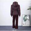 Women Peplum Ski Jackets Hooded Stand Collar Belt Waist Zipper Solid Puffer Jacket Sheath Warm Sport Winter Skiwear