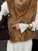 Brown Fluffy Faux Fur Jacket Women Lapel Long Sleeve Loose Warm Coat Winter Lady High Street Outerwear