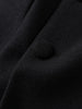 Women's Long Coat Slim V Neck Single Breasted Overcoats Shoulder Pad Maxi Jackets with Belt Winter Lady Commute Outwear