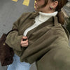 Black Stand Collar Trench Coat Women Casual Long Sleeve Single-breasted Loose Windbreaker Lady Autumn High Street Outwear