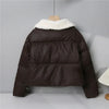Women's Down Cotton Jacket Korean Thick Lapel Ladies Winter Parka Coat Loose Lambswool Sense of Design Female Outerwear