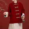 Autumn Winter Woolen Coat Women Loose Long Sleeve Woolen Jackets Female Vintage Chinese Style Wool Coats Warm Overcoats