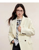 Women's 100% Wool Blazer Tailored Coat Winter Classic Suit Jacket Elegant Lady Warm Windproof Outerwear W54OA8778