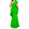Women Off Shoulder Big Bow Skew Neck Mermaid Maxi Dress Female Evening Birthday Sexy Night Party Club Long Dresses