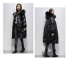 Oversized Womens Down Cotton Jacket Winter Warm Jackets Coat Long Hooded Fur Collar Parka Overcoat Female Cold Jackets Black
