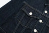 Women Denim Set Casual Lapel Long Sleeve Crop Jacket Buttons Female Vintage Wide Leg Loose Jeans Long Pants