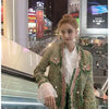 Chic Women Plaids Fringed Jacket Tweed Pearls Buckles Tweed Blazers Gold Silk Retro Checked Coat Spring Fall Cardigan Crop Tops