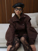 Solid Stand Collar Trench Short Coats Button Long Sleeve Pocket Zipper Windbreaker Lady High Street Outerwear
