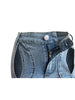 Women Vintage Cutout Hollow Out Criss Cross Straight Denim Pants High Waist Wide Leg Jeans Trousers