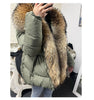 White Duck Down Jacket Winter Women Warm Loose Coat Natural Real Fox Fur Collar Thick Outerwear Parkas