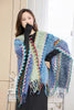 Ethnic Style Cape Oversized Sweater Jacket Women Loose Patchwork Warm Long Scarf Knitted Cardigan Woman