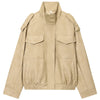 Suede Jacket Women's Jackets Autumn Darkgrey Khaki Bomber Jacket Chic Zip Up Long Sleeve Coat Outerwear