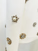 High Street Designer Suit Set Women's Pearls Diamonds Rhinestone Beaded Trimed Jacket Flare Slit Pants Suit
