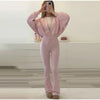 Solid Color Jacket Flared Trousers Woman Set Round Neck Zipper Jackets High Waist Long Pants Casual Versatile Women's Sets