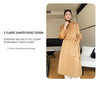 Dual Purpose Collar Wool Coat Horn Button Women 100% Wool Overcoat Double-Layers Autumn Winter Long Jacket Thick Trench Coat #23