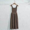 Retro Women's Corduroy Dress Square Neck Casual Medieval Dresses Vestidos Para Mujer