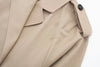 Women Belt Cropped Trench Spring Jacket Vintage Streetwear Double Breasted Long Sleeve Top Female Coat Outfits