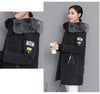 Parkas Women Winter Jacket Coat Hooded Fur Collar Outwear Female Parka Thick Cotton Padded Female Overcoat