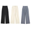 Women Wide leg Pants Baggy High Waist Pants Women's Wide Trousers Black Office wear Wide Pants Woman Autumn Trousers