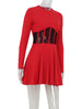 Women Dresses Mesh Patchwork Sheer Long Sleeve Sexy Club O Neck A-line Sheath Bodycon Female Vestidos Robes