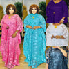 Elegant African Dresses for Women Traditional Dashiki Lace Boubou Plus Size Wedding Party Gown Muslim Kaftan Maxi Dress