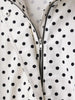 Polka Dot Shorts Sets For Women Outfits Long Sleeve Zipper Turtleneck Jacket Coat Spring Woman Elegant 2 Piece Set