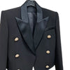 Brand Autumn Cropped Jackets Women Black Blazer Lapel Metal Button Long Sleeves Office Lady Coat Cropped Blazer Short Top