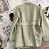 Spring Design with Belt Women's Blazers Korean Streetwear Long Sleeve Blazer Jacket Notched Collar Suit Coat